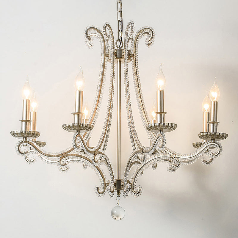 Silver Chandelier Light Fixtures Sputnik Traditional Ceiling Light Fixture for Bedroom