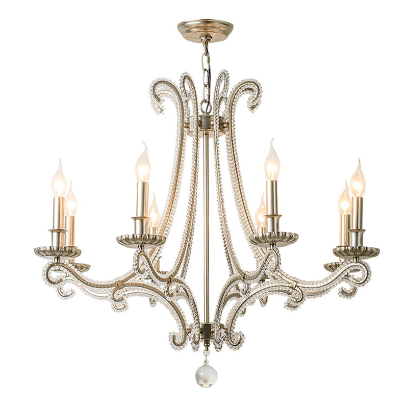 Silver Chandelier Light Fixtures Sputnik Traditional Ceiling Light Fixture for Bedroom