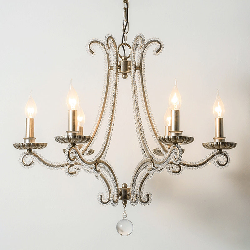 Silver Chandelier Light Fixtures Sputnik Traditional Ceiling Light Fixture for Bedroom
