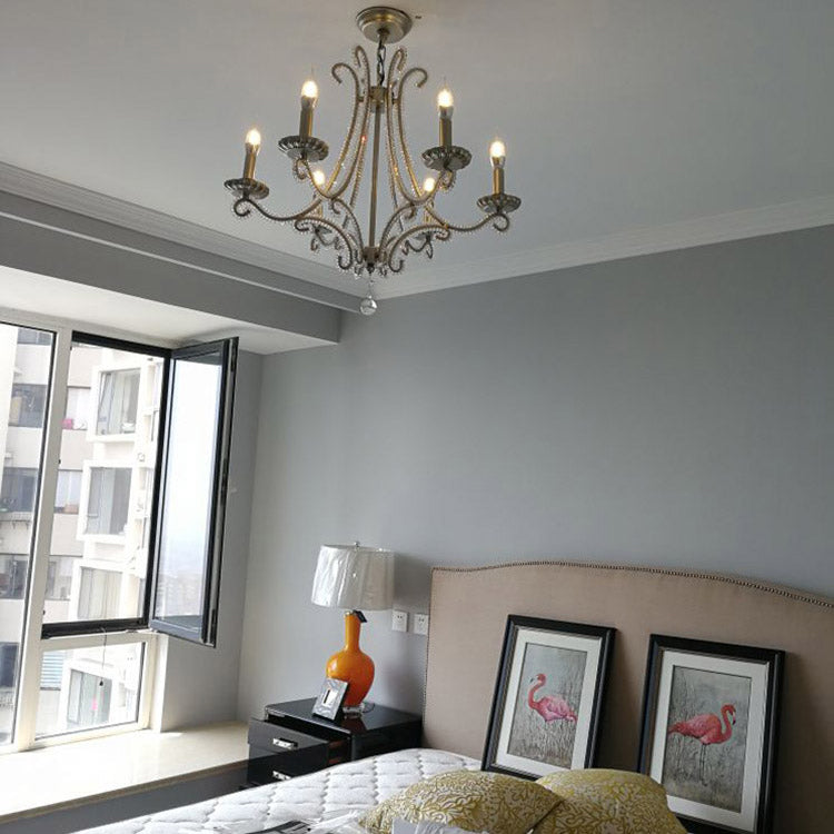 Silver Chandelier Light Fixtures Sputnik Traditional Ceiling Light Fixture for Bedroom