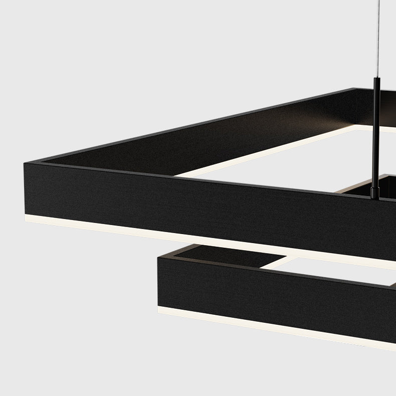 Lampadari a LED moderni a più quadrati lampadario del lampadario lampadario in metallo