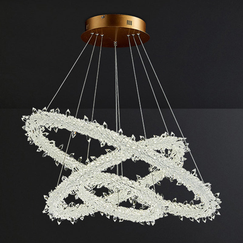 Moderner Stil klarer Kristallgehängnisbeleuchtung 1-Licht-Orbikularleuchterlampe