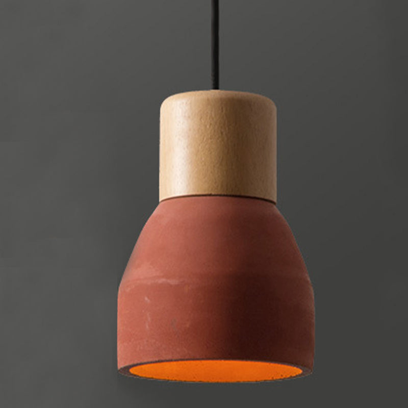 Modern artistico a sospensione singolo a sospensione a sospensione geometrica con tonalità di cemento