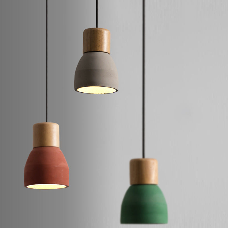 Modern artistico a sospensione singolo a sospensione a sospensione geometrica con tonalità di cemento