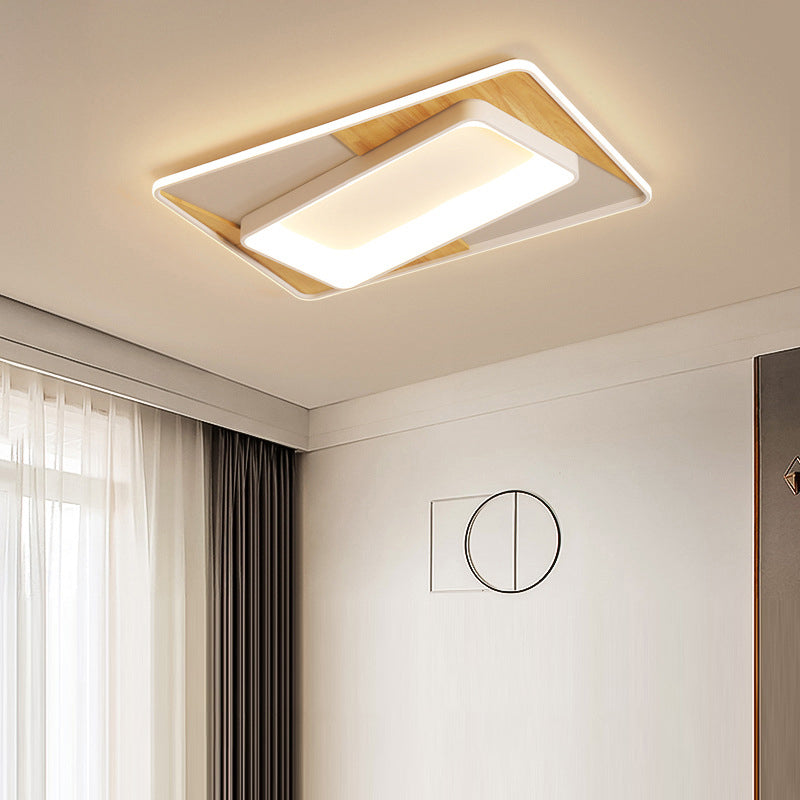 Modern Slim Rechthoek Plafond Lamp Acryl LED Flush Mount Light in het wit voor slaapkamer foyer