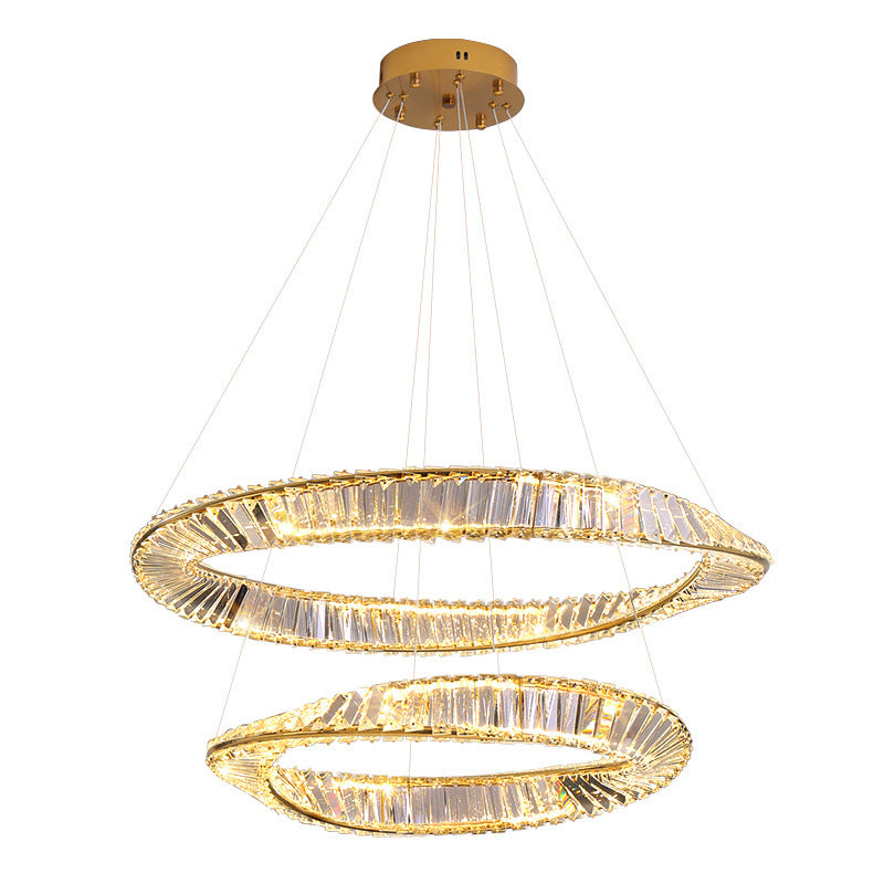 Klarer kristallrund Kronleuchterleuchte Moderne Stil Anhängerbeleuchtung