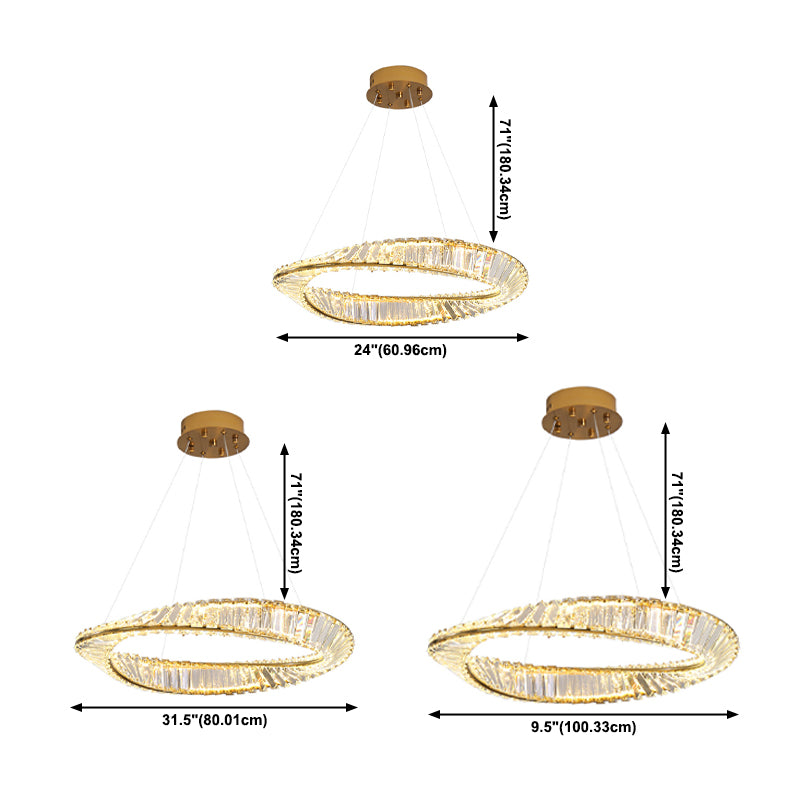 Klarer kristallrund Kronleuchterleuchte Moderne Stil Anhängerbeleuchtung