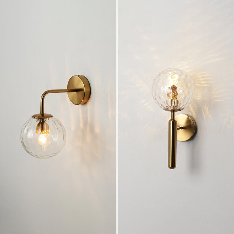 Lámpara de pared de sombra de pelota accesorios de iluminación de pared de lámpara de vidrio moderno