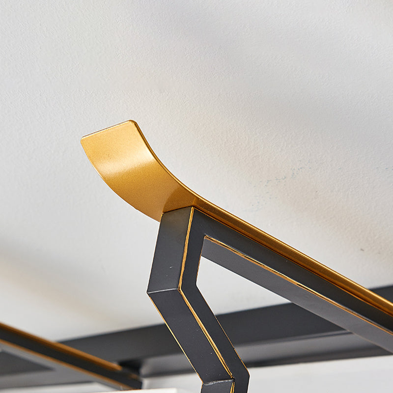 Luminaire encastré en tissu multi-lumières, luminaire de montage encastré de simplicité de Style chinois