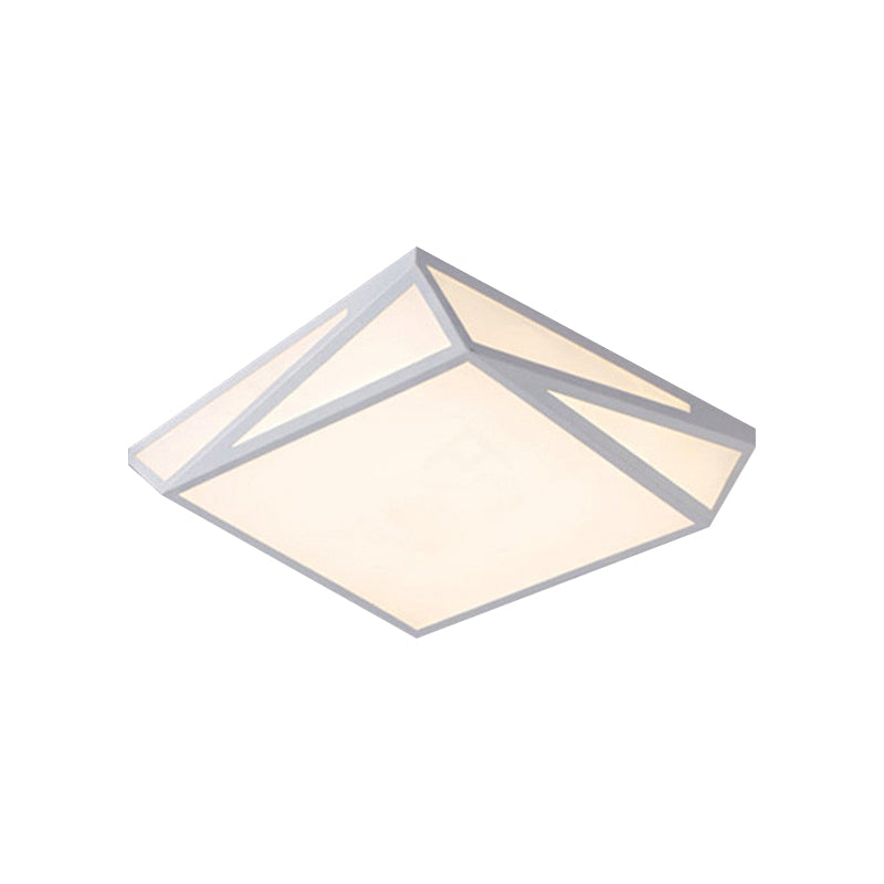 White Rectangle Ceiling Mount Light Modern Style Acrylic LED Ceiling Fixture for Office Restaurant
