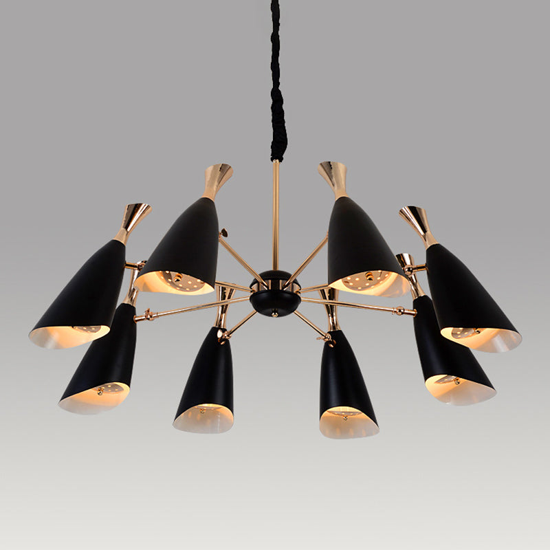 Eigentijdse stijl kroonluchter licht metalen trechter schaduw woonkamer hanglamp