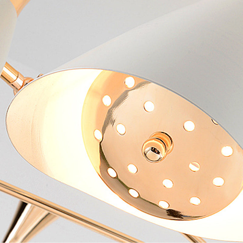 Eigentijdse stijl kroonluchter licht metalen trechter schaduw woonkamer hanglamp