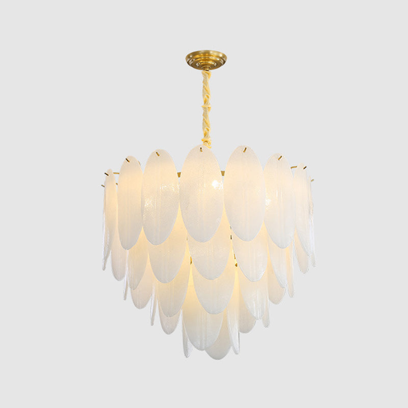 Luminaire de lustre en plumes