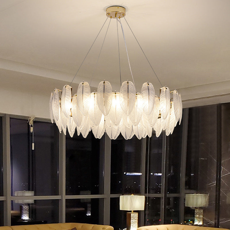 Luz de lámpara de plumas de lámpara de lámpara de vidrio glaseado vintage iluminación para restaurante