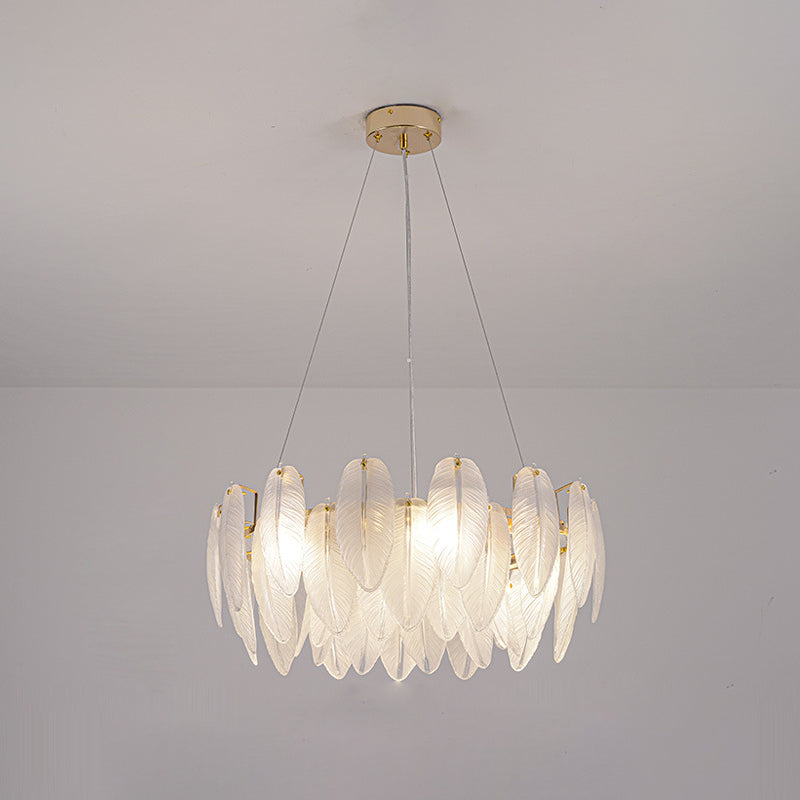 Luz de lámpara de plumas de lámpara de lámpara de vidrio glaseado vintage iluminación para restaurante