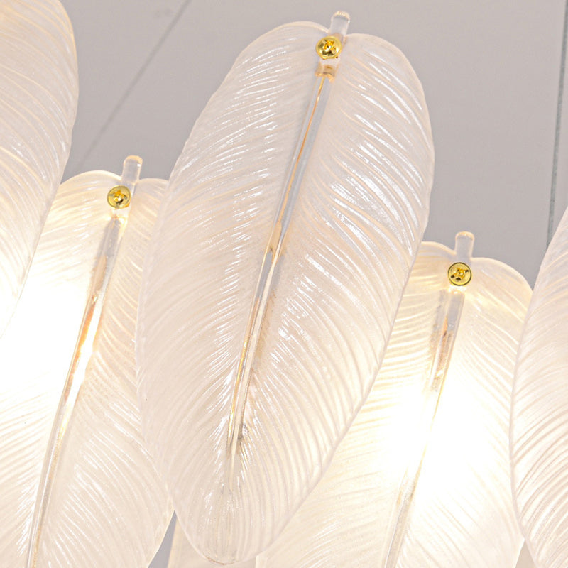 Luz de lámpara de plumas de lámpara de lámpara de vidrio glaseado vintage iluminación para restaurante