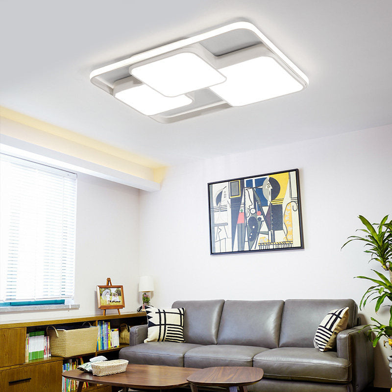 Zwart/witte rechthoekige inbouwplafondlamp, eigentijds acryl LED-inbouwlicht voor café