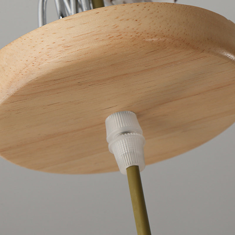 Weißes Glas und Holz anheizt leichte moderne einfache Decke Anhänger Licht für Esszimmer