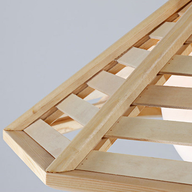 Un cône de tête pendentif en bois moderne chambre à coucher léger salon salle à manger pendentif