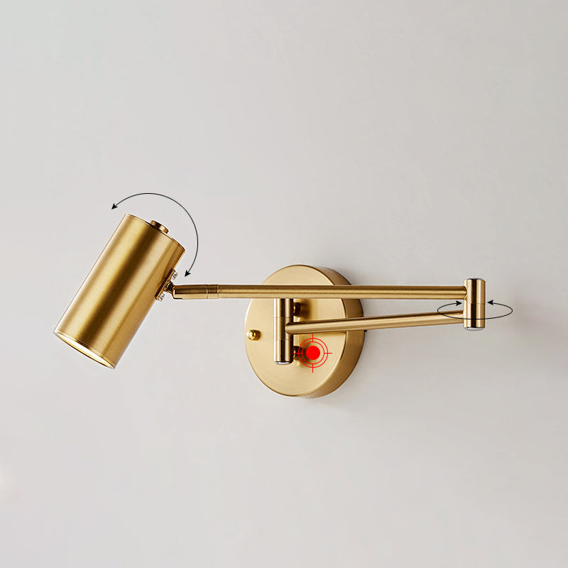 Tubo sconce metallo contemporaneo 1 lampadario a monte a parete lampada con braccio regolabile