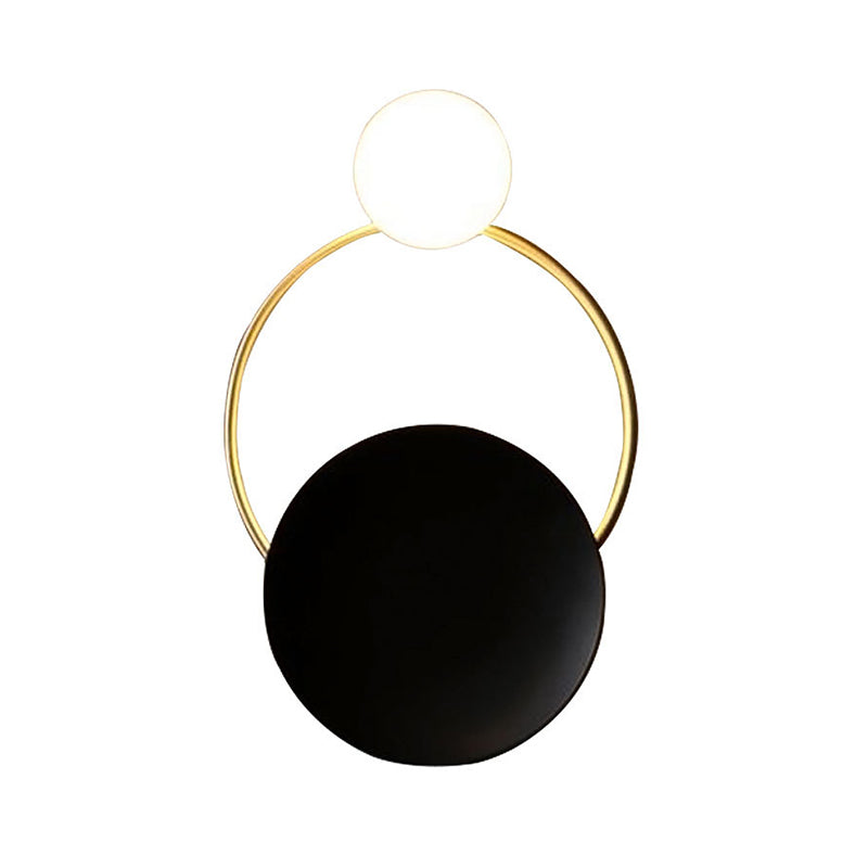 Geometric Wall Mount Lamp Ring with 2-Light Contemporary Minimalist Style Wall Light