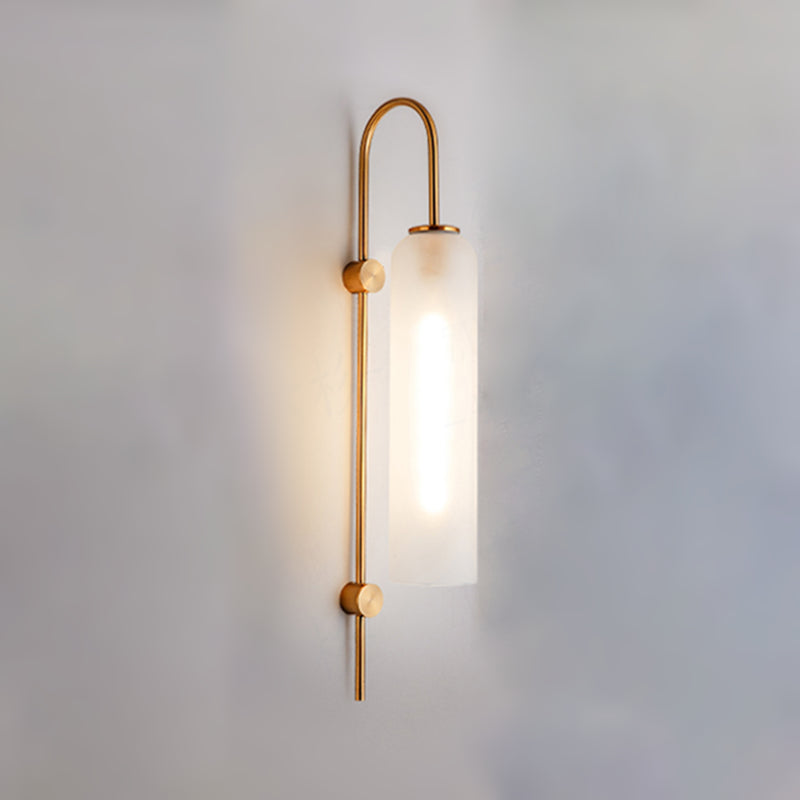 Lámpara de luz de dorado Lámpara de pared moderna de 1 luces con sombra de hierba