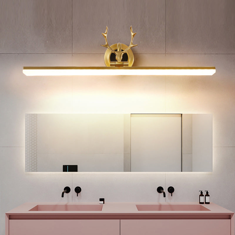Modern Simple Style Antler Mirror Lamp Fixture LED Mirror Light for Bathroom Washroom