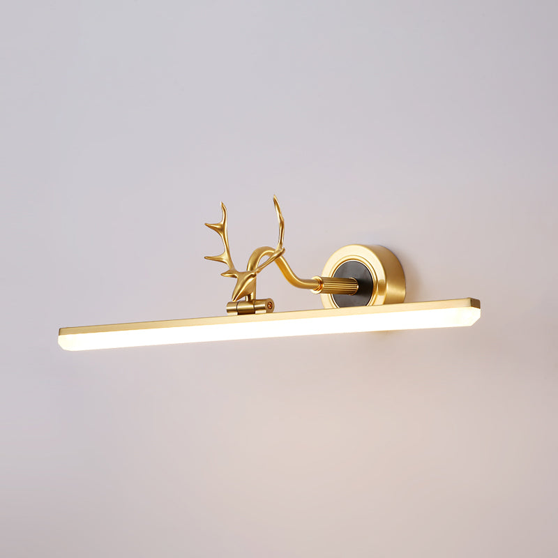 Modern Simple Style Antler Mirror Lamp Fixture LED Mirror Light for Bathroom Washroom