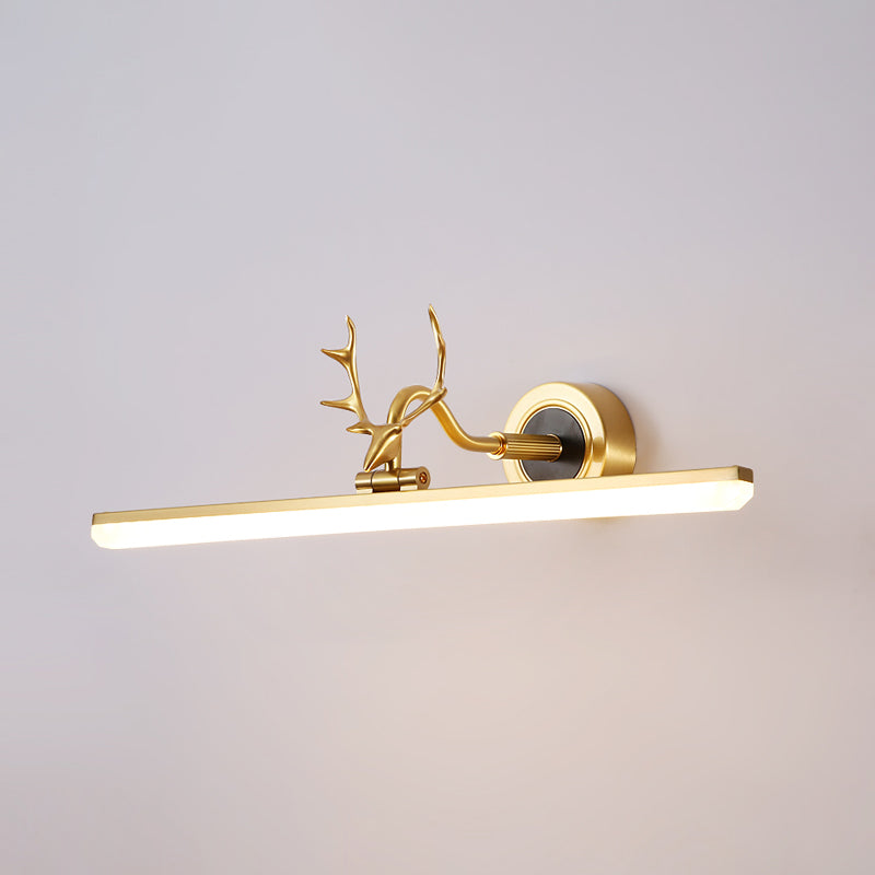 Modern Simple Style Antler Mirror Lamp Fixture LED Mirror Light for Bathroom Washroom