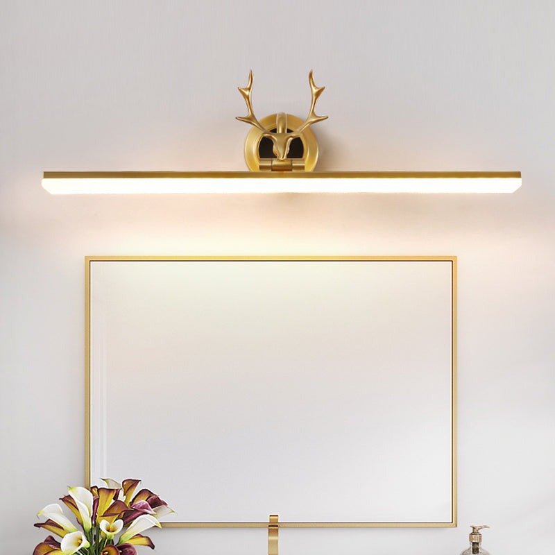 Modern Simple Style Antler Mirror Lamp Fixture LED Mirror Light for Bathroom Washroom