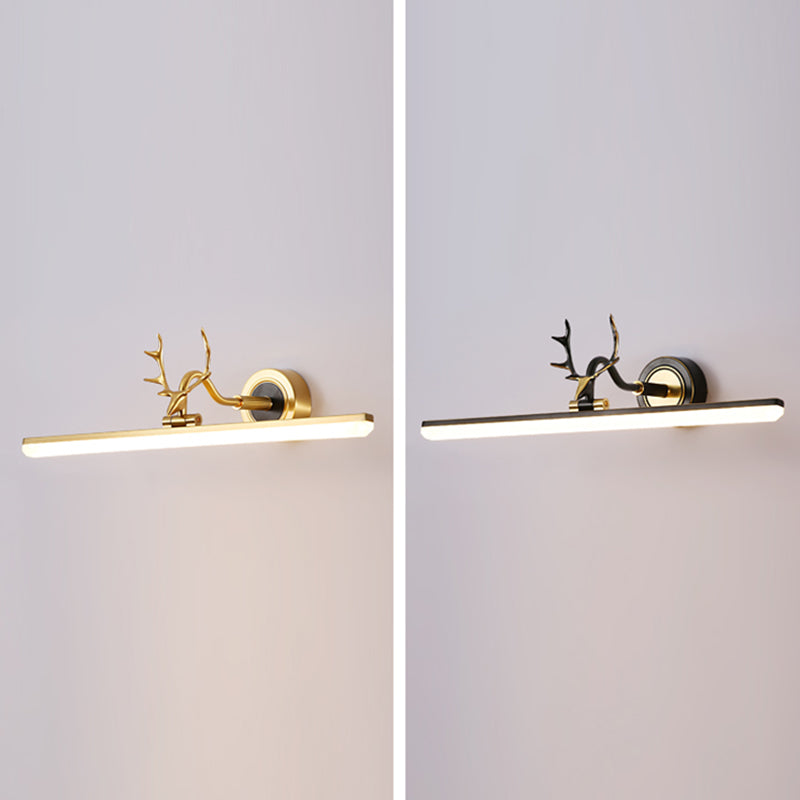 Modern Simple Style Antler Mirror Lamp Fixture LED Mirror Light for Bathroom Washroom