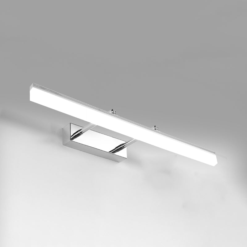 Lampada a parete a LED contemporanea per vanità a barra metallica per bagno