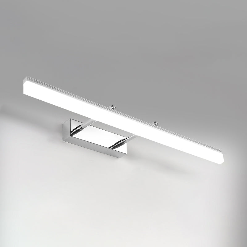 Lampada a parete a LED contemporanea per vanità a barra metallica per bagno