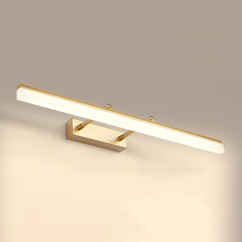 Lampada a parete a LED contemporanea per vanità a barra metallica per bagno