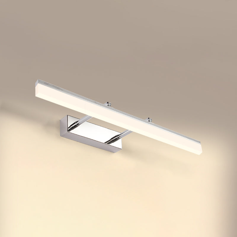 Lampada a parete a LED contemporanea per vanità a barra metallica per bagno
