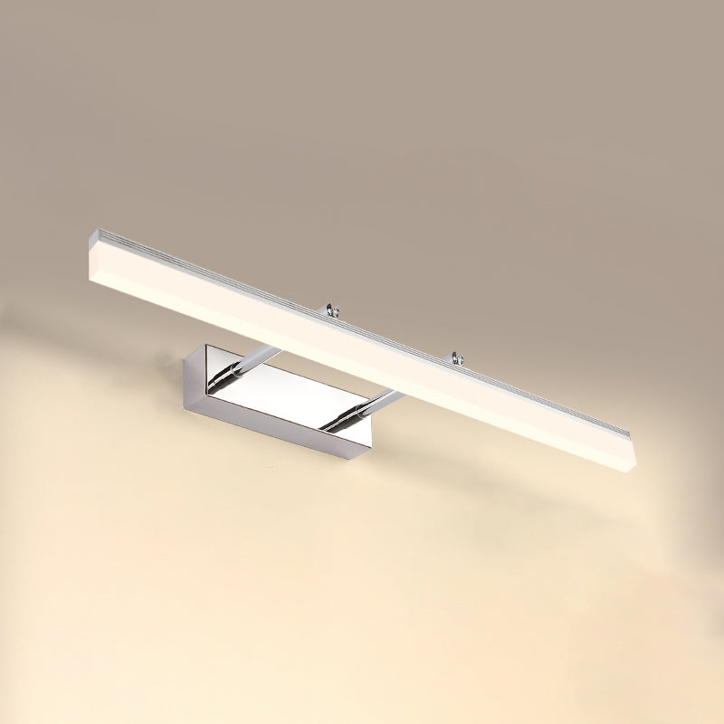 Lampada a parete a LED contemporanea per vanità a barra metallica per bagno