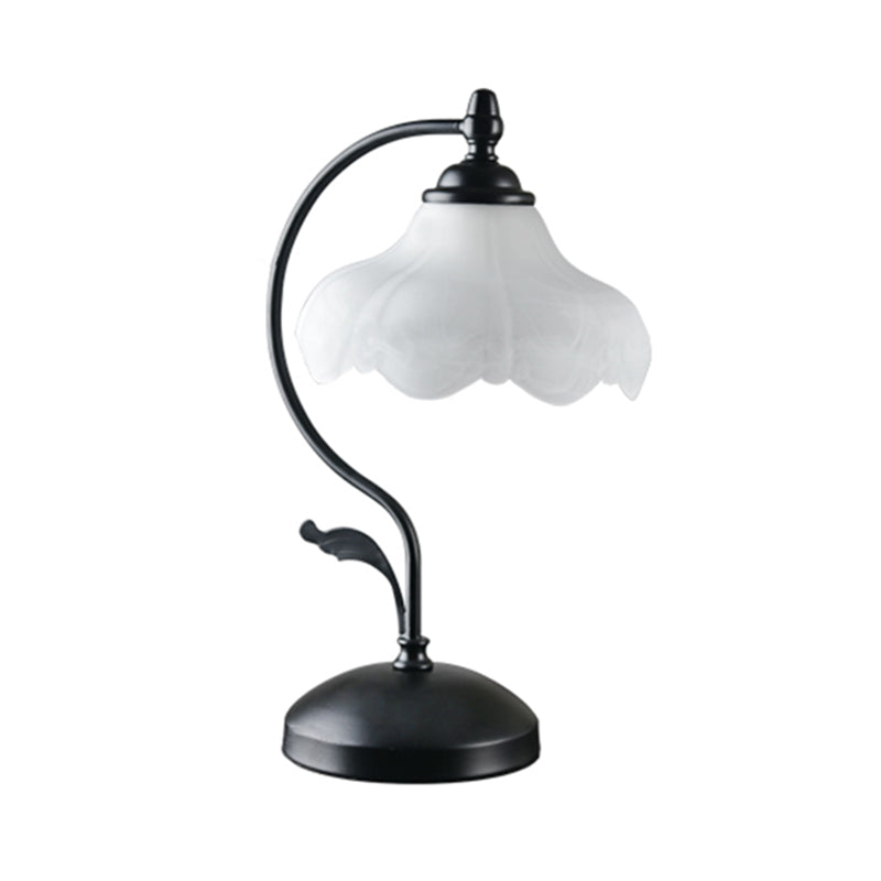 Glass Flower Table Light Contemporary Style Nights and Lamp for Bedroom