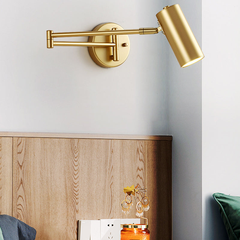 Adjustable Wall Sconce Light Contemporary Modern Metal Shade Wall Light for Bedroom