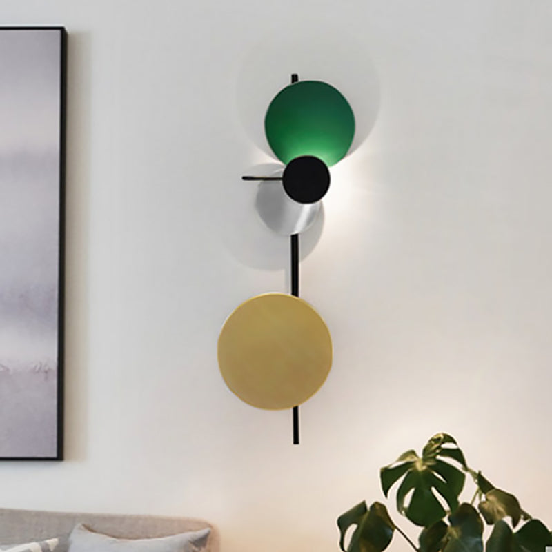 1 Light Round Disc Wall Light Fixtures Postmodern Sconce Light Fixtures