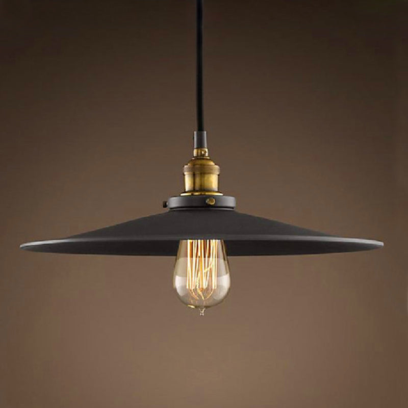 Metal Industrial Pendant Light 1-Light Cone Hanging Ceiling Light for Bar