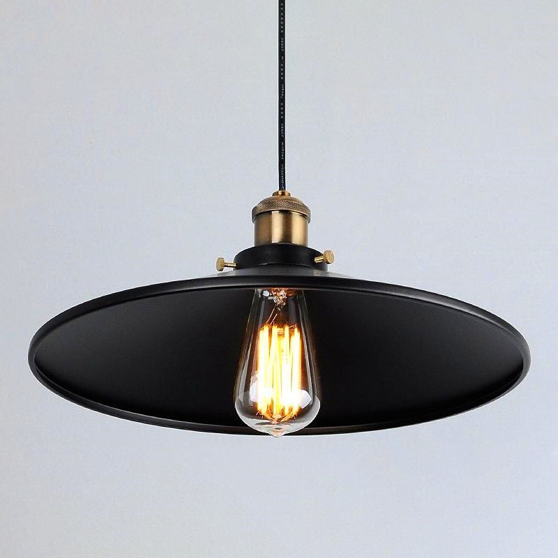 Metal Industrial Pendant Light 1-Light Cone Hanging Ceiling Light for Bar