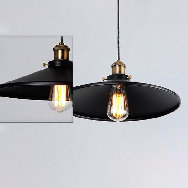 Metal Industrial Pendant Light 1-Light Cone Hanging Ceiling Light for Bar