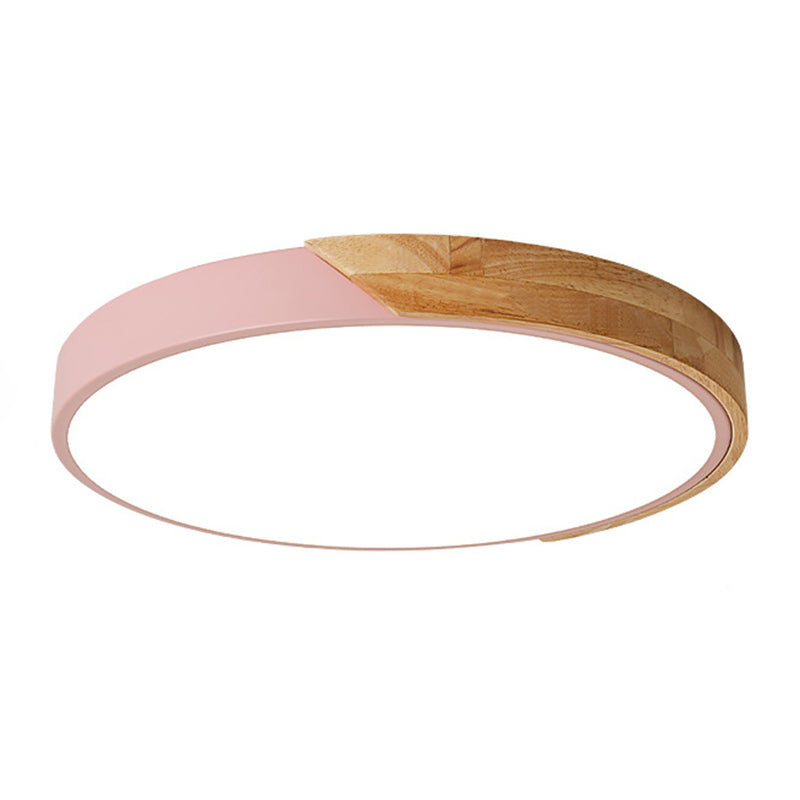 Round Shade 1-Light Flush Mount Moderne Einfache Art Flush Mount Deckenleuchten