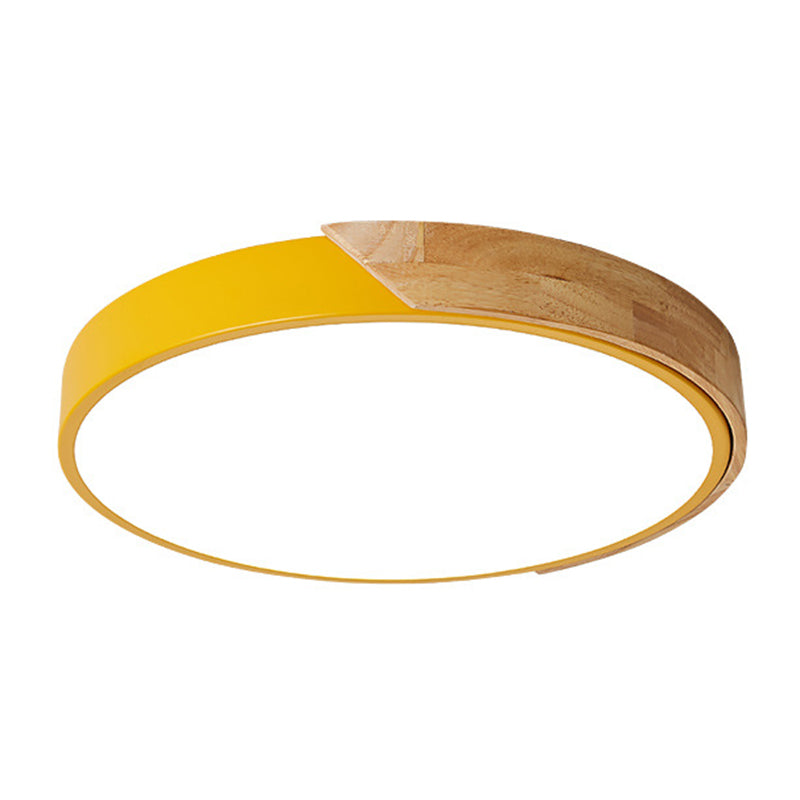 Round Shade 1-Light Flush Mount Moderne Einfache Art Flush Mount Deckenleuchten