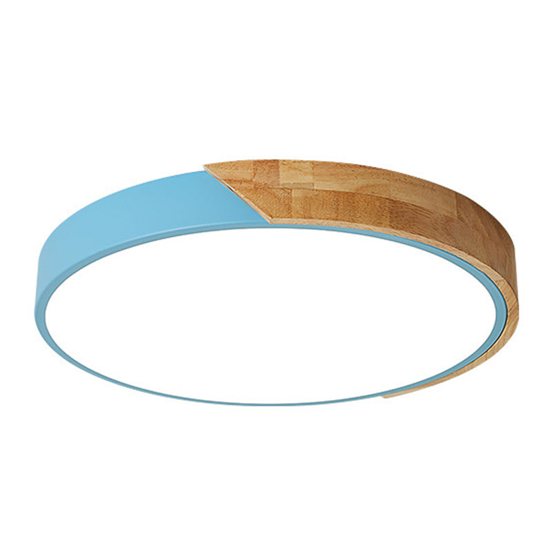 Round Shade 1-Light Flush Mount Modern Simple Style Flush Mount Ceiling Light Fixtures