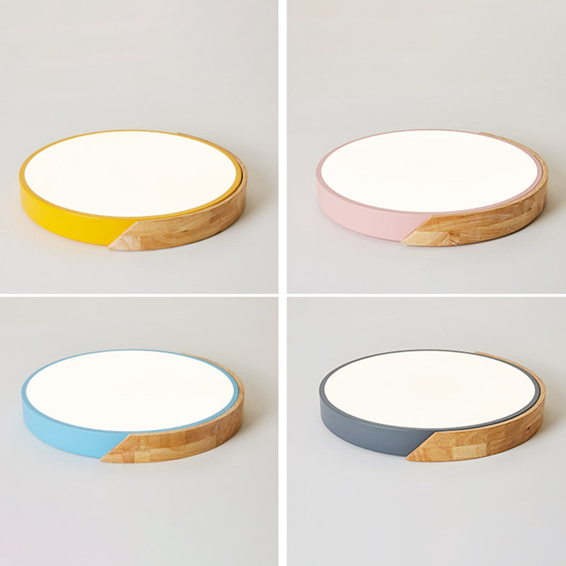 Round Shade 1-Light Flush Mount Moderne Einfache Art Flush Mount Deckenleuchten