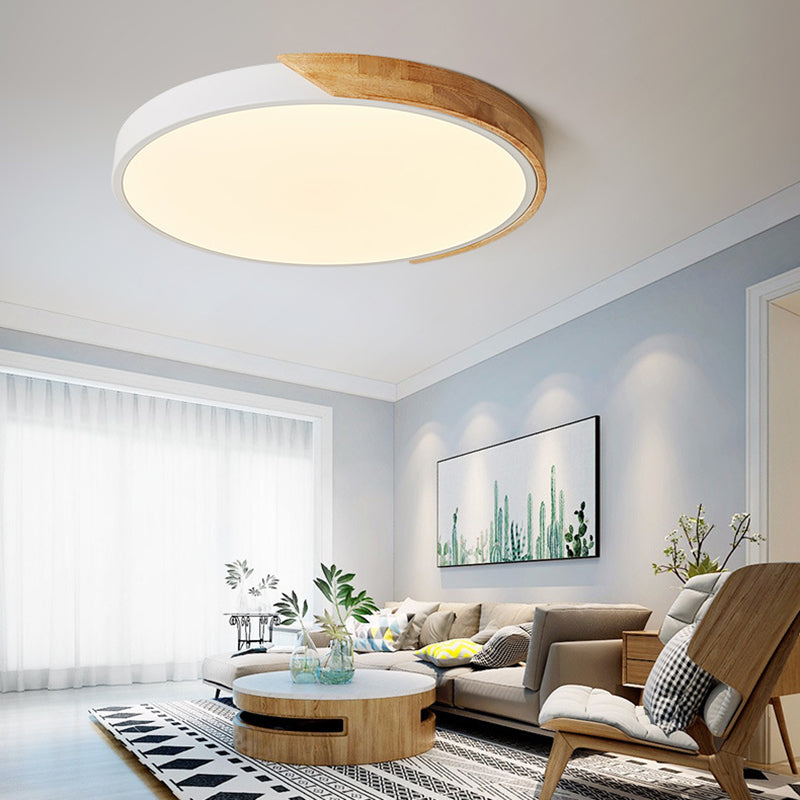 Round Shade 1-Light Flush Mount Moderne Einfache Art Flush Mount Deckenleuchten