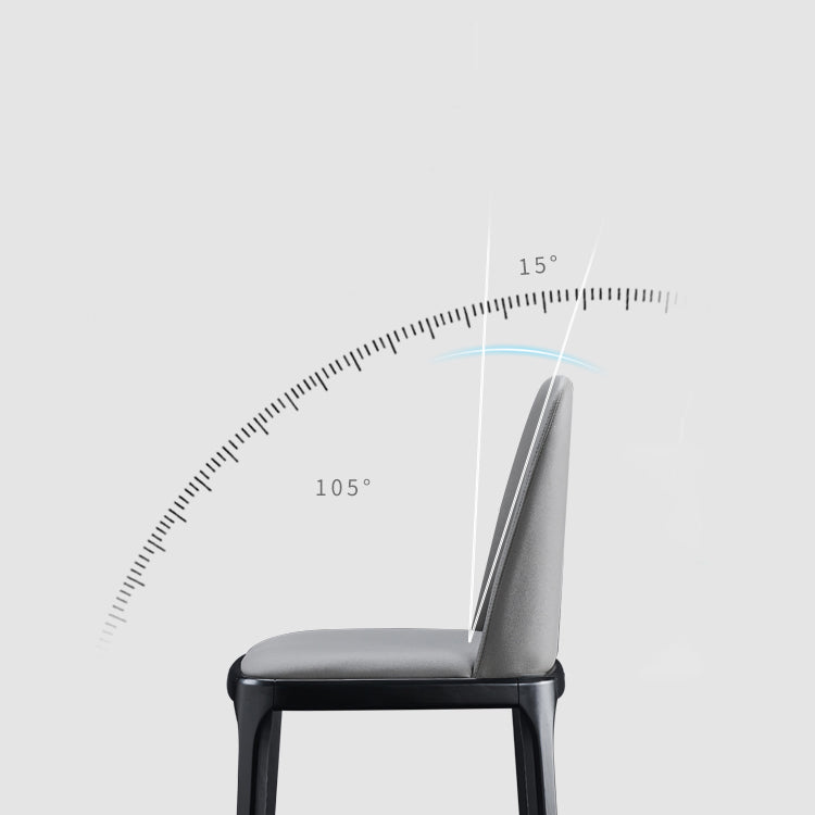 Contemporary Style Leather Chair Wooden Parsons Armless chair for Dining Room