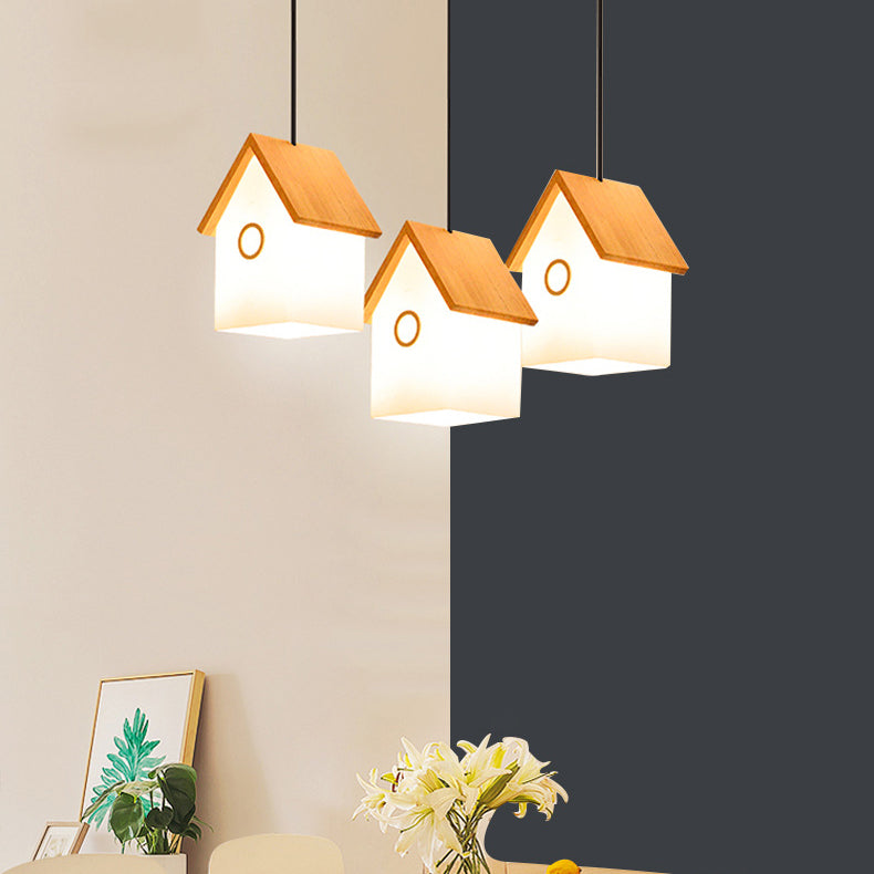 Modern Style Ceiling Light Fixture with Glass Shade for Living Room Kids Room
