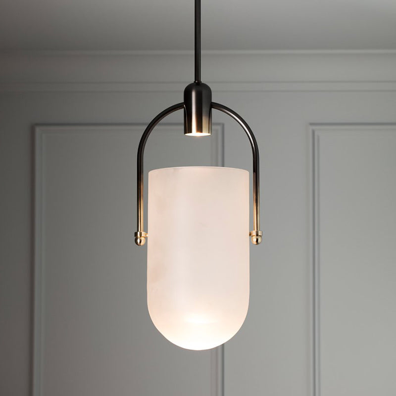 Unique Shape Contemporary Hanging Light Fixture with Glass Shade for Drawing Room